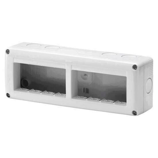 Doza aparat aparenta 4+4M IP40 GEWISS GW27006