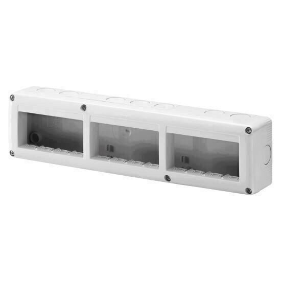 Doza aparat aparenta 4+4+4M IP40 GEWISS GW27007
