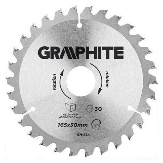 Lama circulara pentru fierastrau 165x30 mm, 30 dinti GRAPHITE 57H654