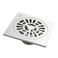Sifon pardoseala cu ventil alama si capac inox 100x100 mm EVERLINE VEN-S1019