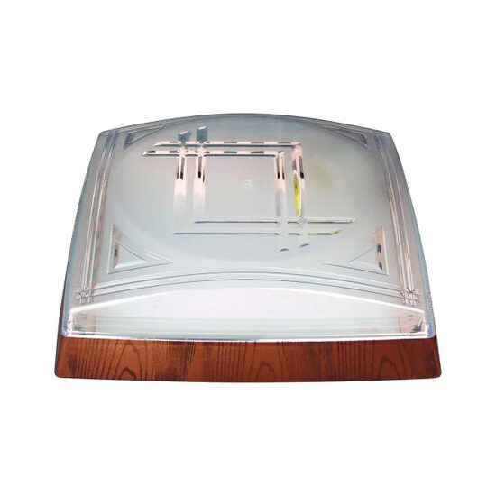 Plafoniera Kare Square Modern, cod 400.031.102, culoare Nuc