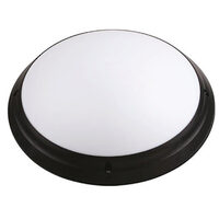 Plafoniera exterior Aqua Opal, IP65, 1X E27 cu bec LED inclus, cod 400.010.105, Alb / Negru