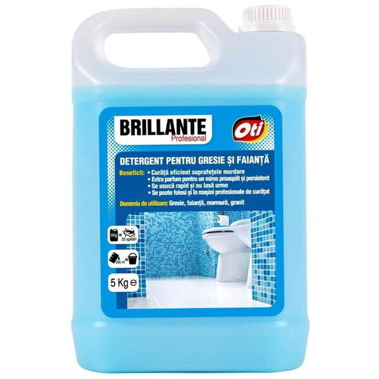 Detergent profesional Brillante pentru curățarea gresiei și faianței, 5 kg, parfum proaspăt, cod 151086