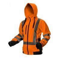 Bluza polar cu gluga - portocaliu reflectorizant NEO