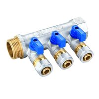 Distribuitor pexal 16mm*3/4 3 cai Albastru EVP-DB1634/3A