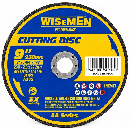 Disc abraziv de taiere pentru polizor unghiular, 230 x 2 x 22,2 mm, 11A30QBF