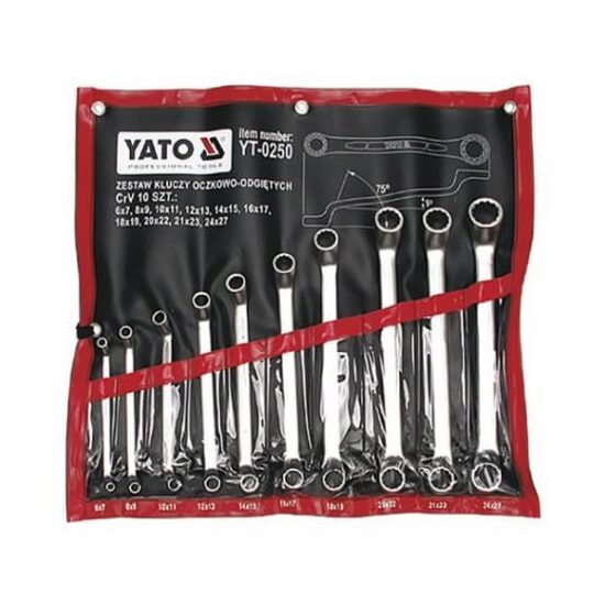 Set chei inelare cu cot 6-27 mm YATO YT-0250