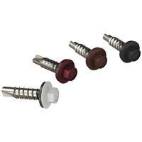 Șurub autoforant 7504 K cu șaibă EPDM, 4,8 × 35 mm, RAL 8017 – Maro ciocolatiu