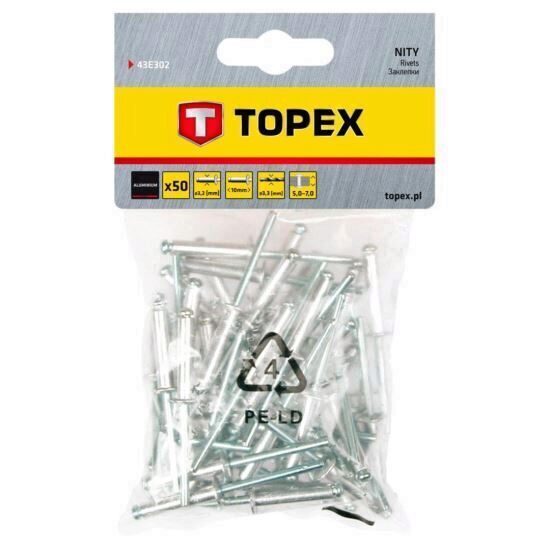 Nituri aluminiu 50 buc/set TOPEX