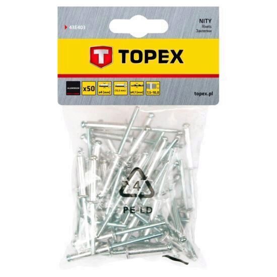 Nituri aluminiu 50 buc/set TOPEX