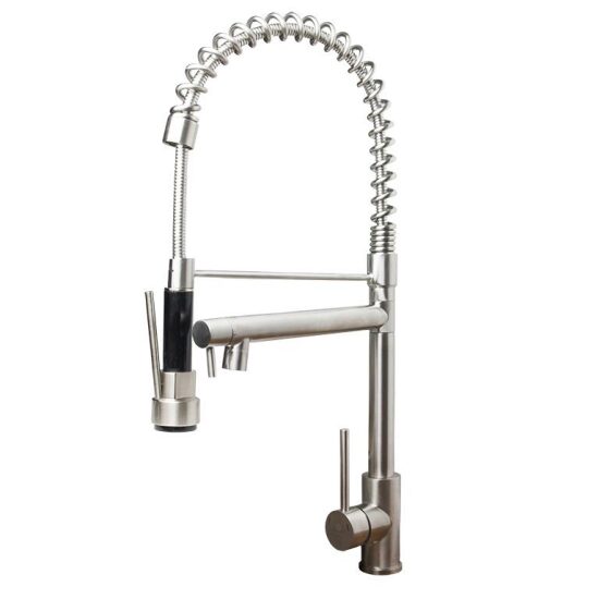 Baterie bucatarie inox pipa arc cu dus ERMETIQ ER-A421