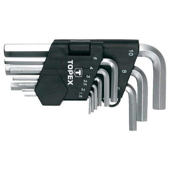 Set chei imbus scurte 9 piese 1.5-10 mm TOPEX 35D955
