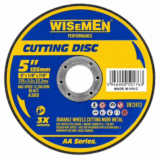 Disc abraziv de taiere pentru polizor unghiular, 125 x 2 x 22,2 mm, 11A30QBF