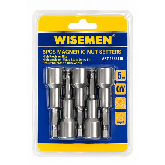 Set 5 chei tubulare cu coada M8 x 65 mm - MX65108