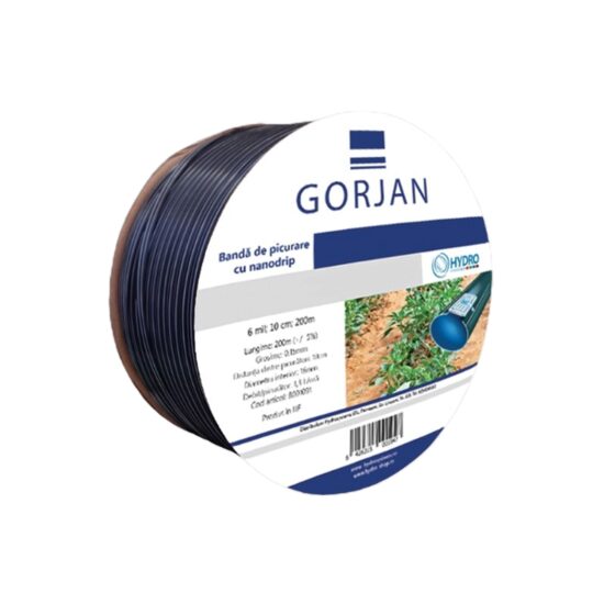 Banda de picurare 6mil, 1.3L/H, distanta picuratori 30 cm, 200 m, cod 8001106 Gorjan