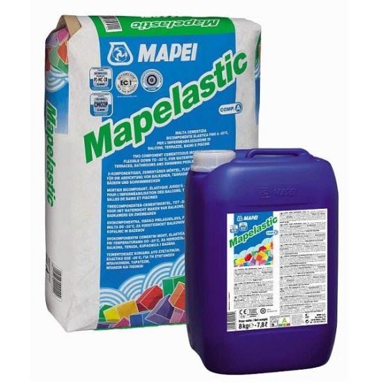 Hidroizolatie flexibila, bicomponenta Mapelastic B 8KG MAP-168108+Mapelastic A 24KG MAP-167124