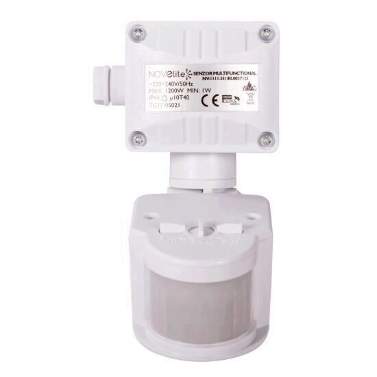 Senzor prezenta IP44 180° negru NV-1111.352 NOVELITE EL0037126