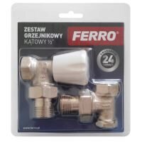 Set robineti tur/retur radiator coltar 1/2" ZGB02 FERRO