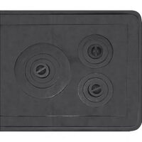 Plita pentru soba, cu 3 ochiuri, rama fixare, 720x610 mm, fonta - 660093