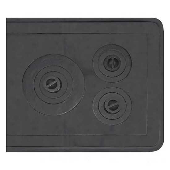 Plita pentru soba, cu 3 ochiuri, rama fixare, 720x610 mm, fonta - 660093