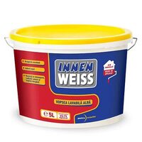 Vopsea lavabilă pentru exterior Innenweiss, alb, rezistentă la intemperii și radiații UV, 5 L