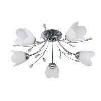 Lustra Lotus crom si alb 60W 5xE27 ERSTE EL0037965