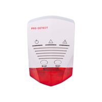 Detector de gaz natural Pro Detect, alimentare 220 V, alarmă sonoră și luminoasă, compatibil cu electrovalvă 9–12 V, cod 90718