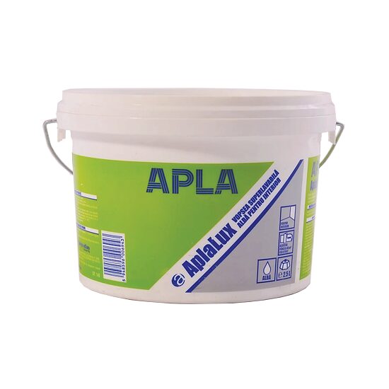 Vopsea superlavabilă pentru interior AplaLux, alb, putere mare de acoperire, 2,5 L