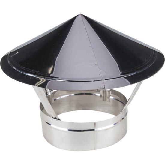 Capac terminal pentru coș de fum, coș de fum INOX D130 mm, cod 650975