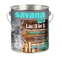 Lac 3 in 1 pentru lemn Savana garduri si cabane, pe baza de apa MAHON 2.5 L