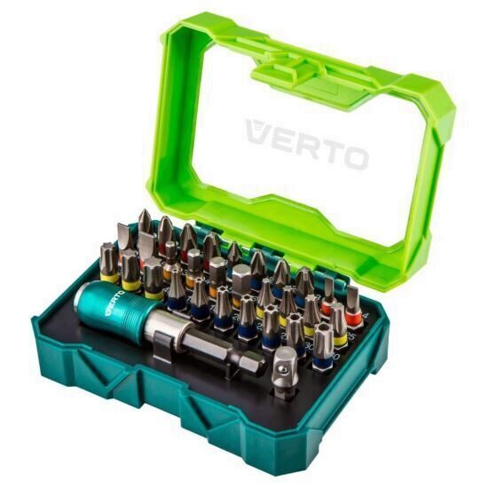 Set biti cu suport capat 32 piese VERTO 66H620