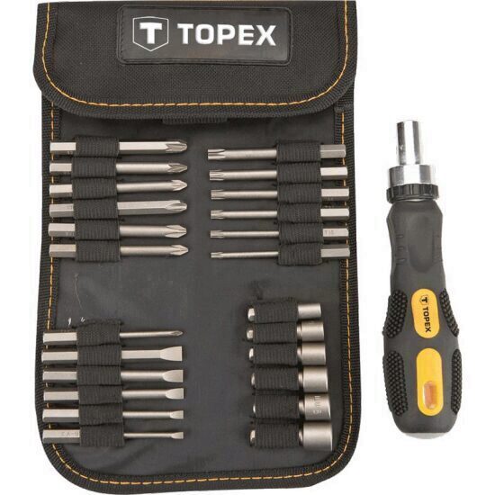 Set biti cu suport capat 26 piese TOPEX 39D352
