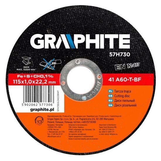 Disc taiere inox GRAPHITE