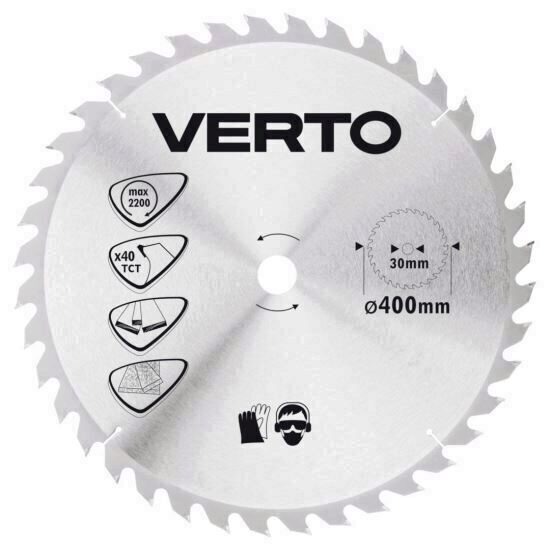 Lama circulara fierastrau 400x30 mm, 40 dinti VERTO 61H146