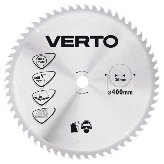 Lama circulara fierastrau 400x30 mm, 60 dinti VERTO 61H148