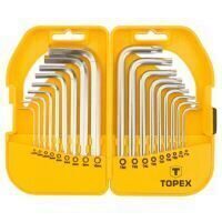 Set chei scurte hexagonale si torx 18 piese TOPEX 35D952