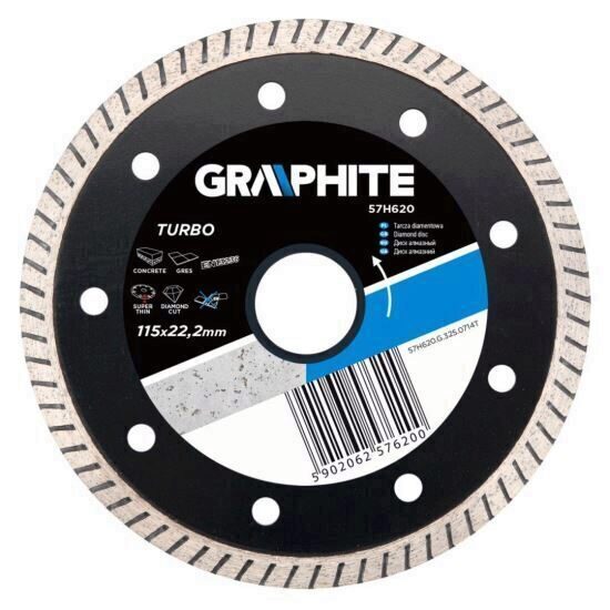 Disc diamantat pentru zidarie super subtire 22,2mm TURBO GRAPHITE