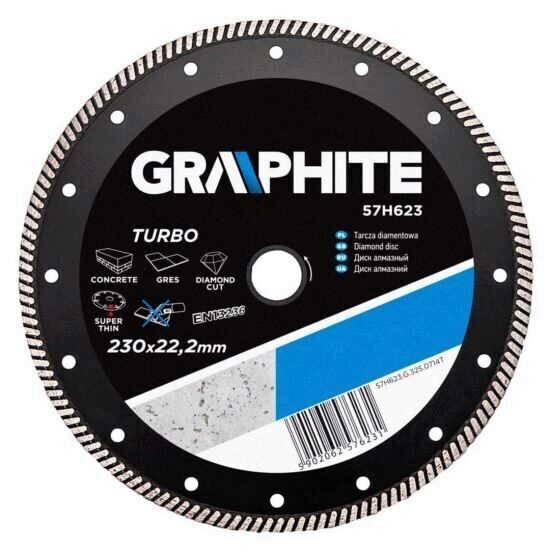 Disc diamantat pentru zidarie super subtire 22,2mm TURBO GRAPHITE