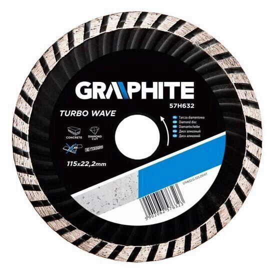 Disc diamantat turbo-wave GRAPHITE