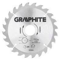 Lama circulara pentru fierastrau 165x30 mm, 24 dinti GRAPHITE 57H650