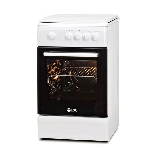Aragaz LDK 5060 White RMV LPG, 4 arzatoare, Capac metalic, Siguranta, 50x60x85 cm, Alb