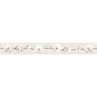 Piesa decorativa Aquarelle, model flori, 2814, 6x50 cm, culoare gri