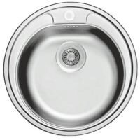 Chiuveta Sanobi 2100.BRL.490mm, adancime 165mm, cuva pe universala, montare pe blat