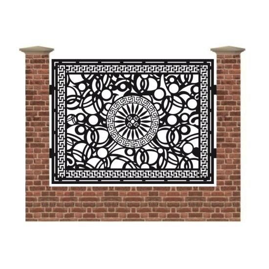Panou de gard mare din tabla debitata cu plasma GRECIA 1500x1940 mm