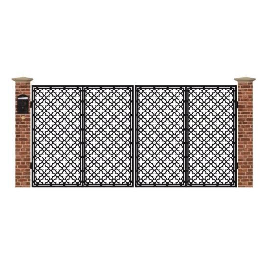 Poarta acces auto mare din tabla debitata cu plasma MAX 62 3884x1940 mm