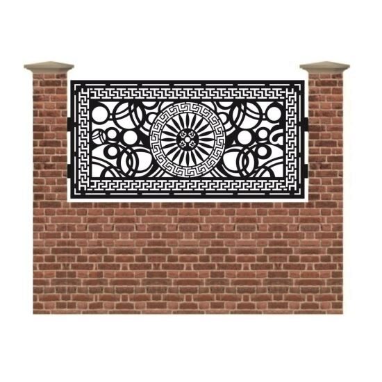 Panou de gard mic din tabla debitata cu plasma GRECIA 990x1940 mm