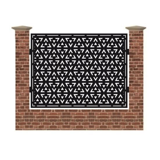 Panou de gard mare din tabla debitata cu plasma N309 1500x1940 mm