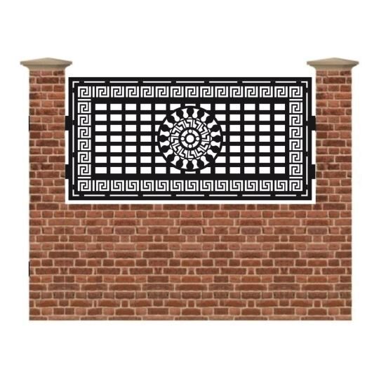 Panou de gard mic din tabla debitata cu plasma N256 990x1940 mm