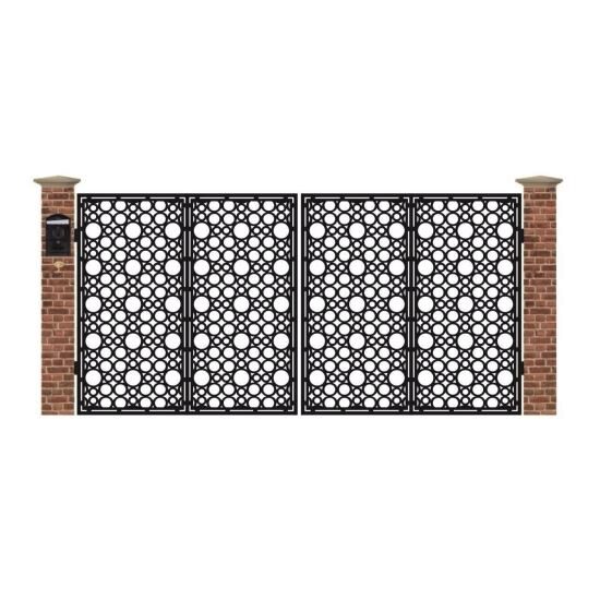 Poarta acces auto mare din tabla debitata cu plasma MAX 63 3884x1940 mm