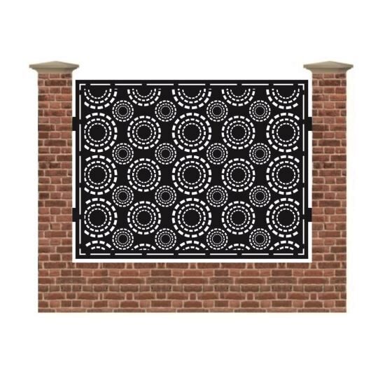 Panou de gard mare din tabla debitata cu plasma MAX 14 1500x1940 mm